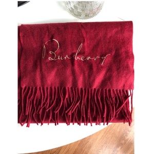 Burberry Cashmere Fringe Scarf
